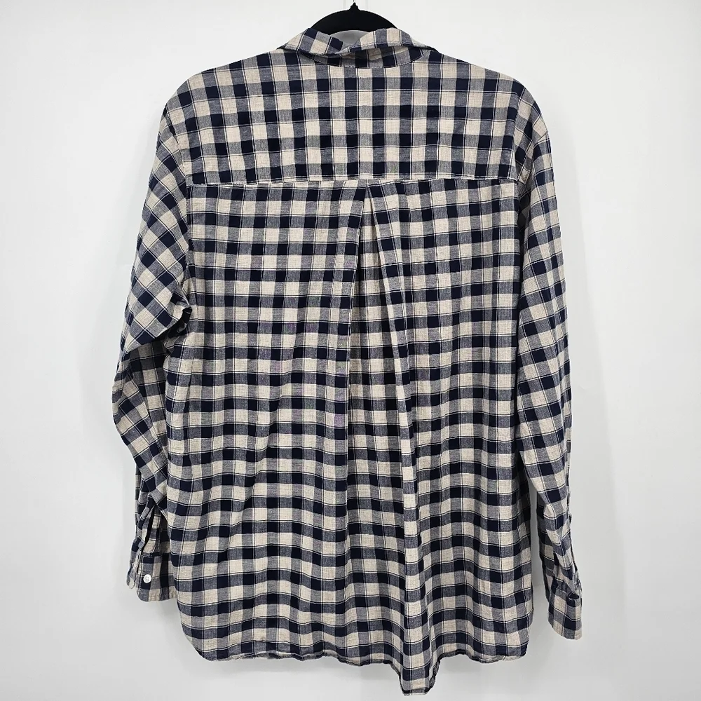 Grayson Hero Button-Up Shirt Size 5 XL • Navy Plaid Cotton Poplin Top